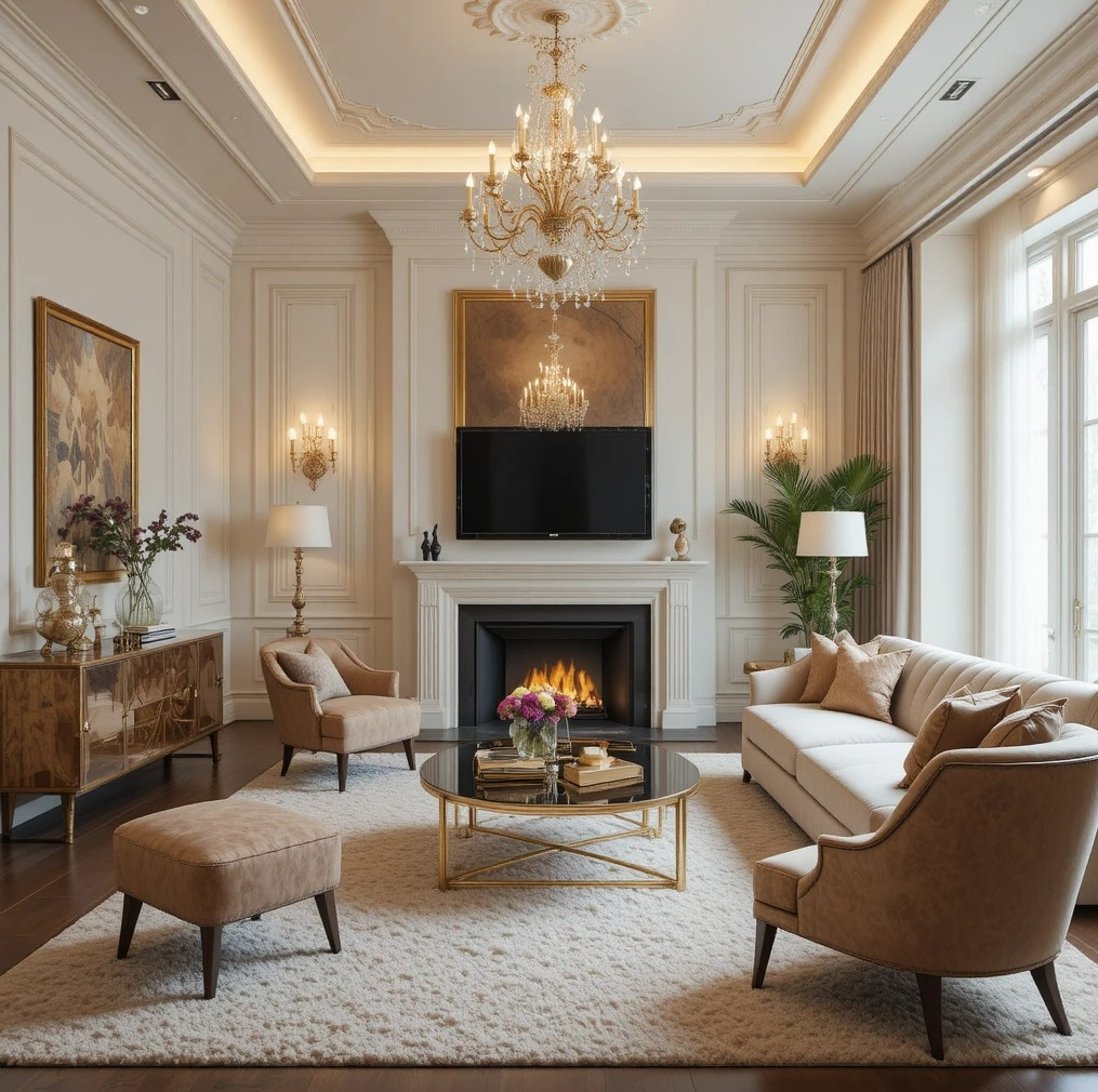 Color Palettes in Hollywood Glam Interior